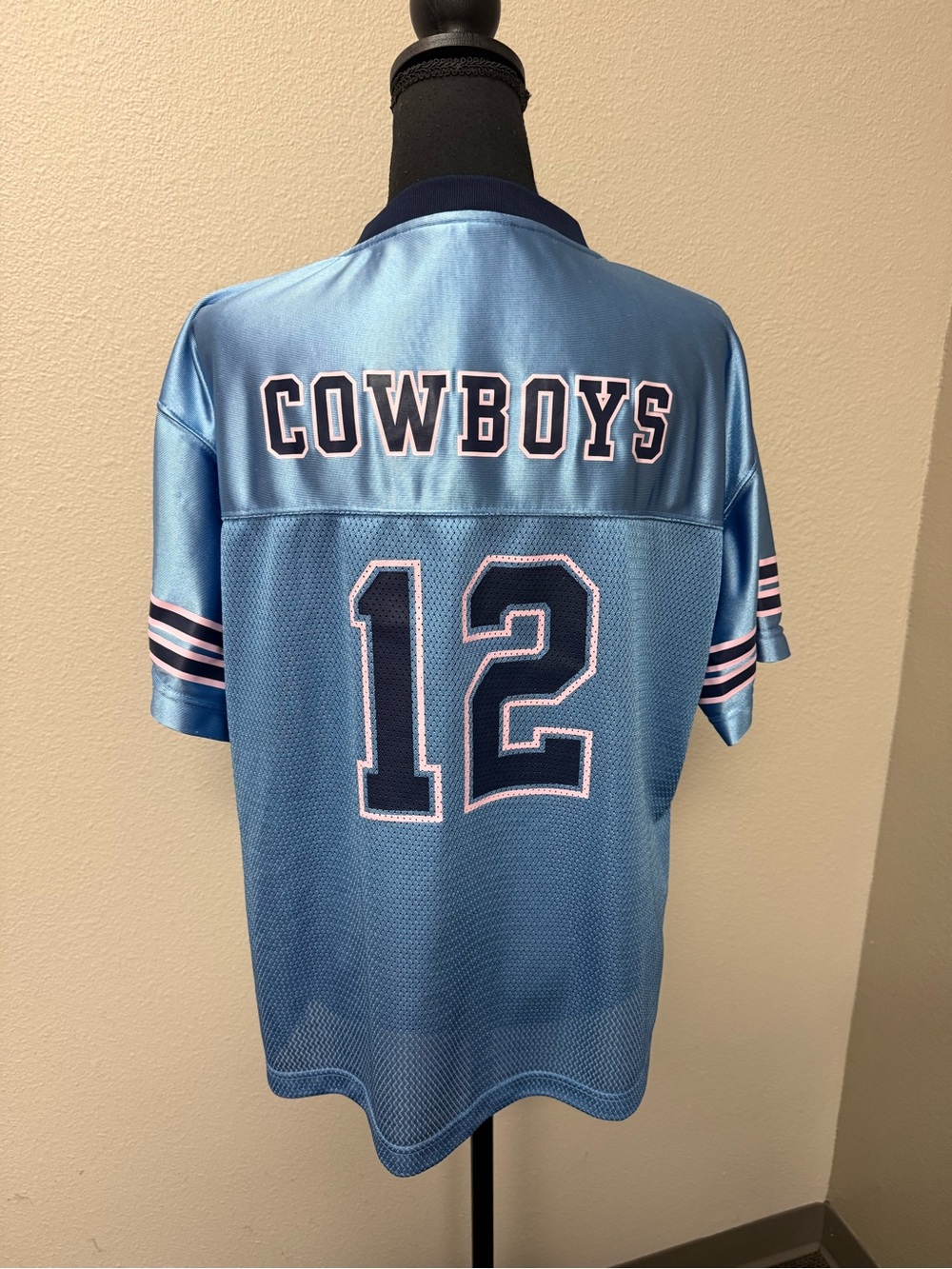 Dallas Cowboys #12 Blue Jersey Youth XL 16/18 NFL Football Game Day Fan Shirt - Picture 6 of 11